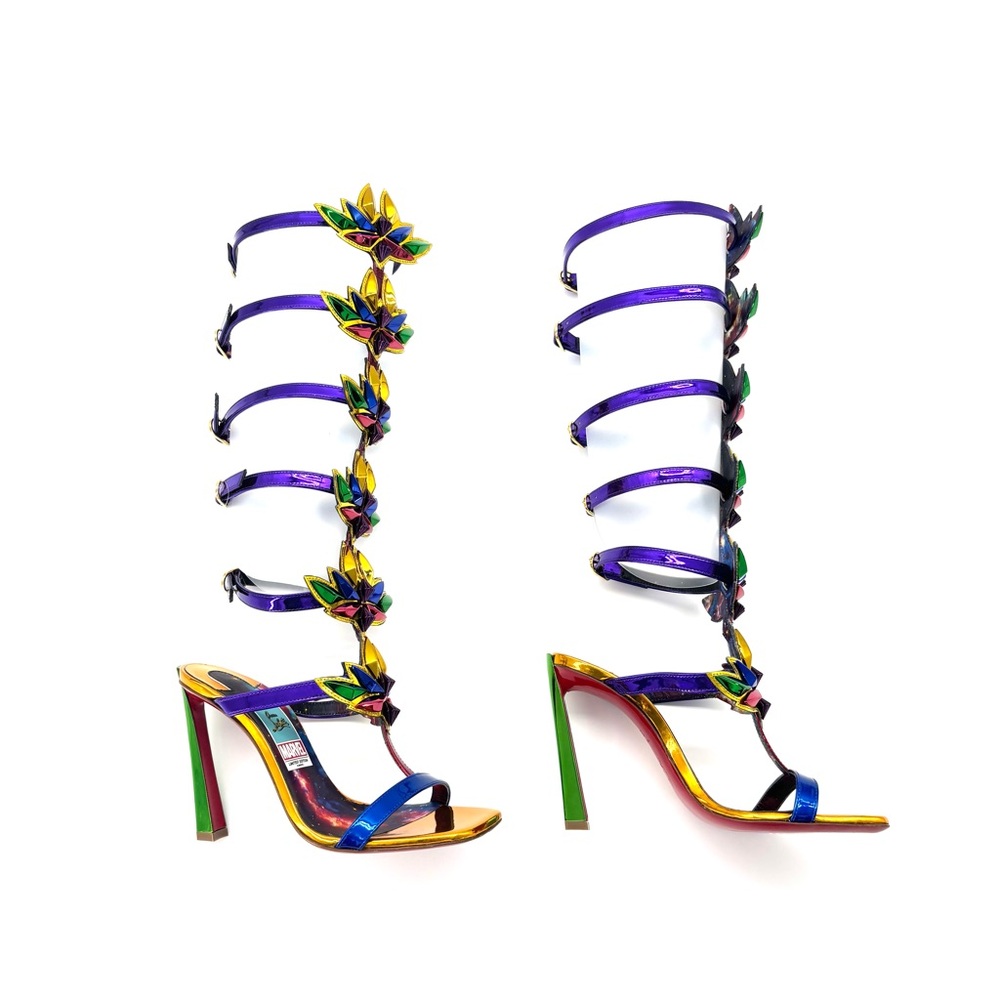 Christian Louboutin Marvel Sea Warrior 100 Knee High Gladiator Sandals 35.5 - Picture 5 of 11